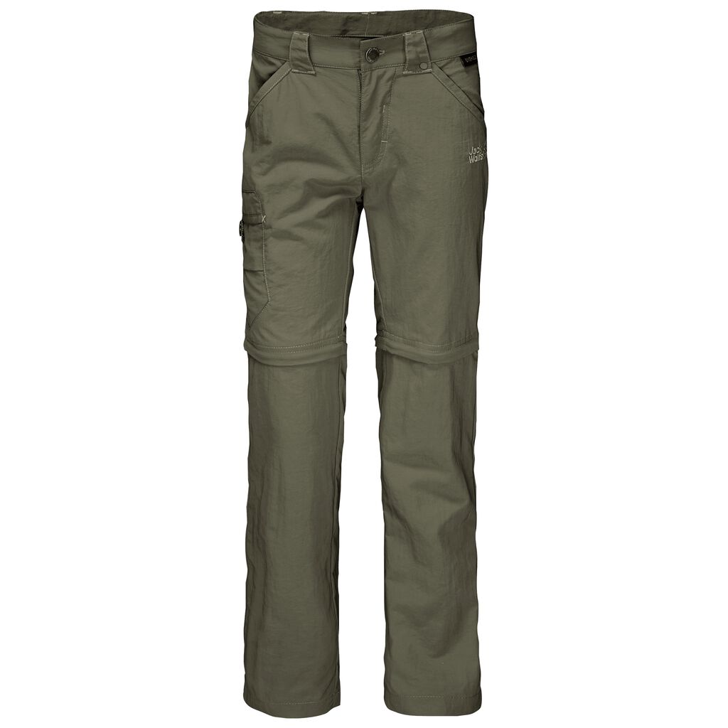 Jack Wolfskin SAFARI Cipzár OFF Gyerek Alkalmi Nadrág Zöld - TMJWLO-316